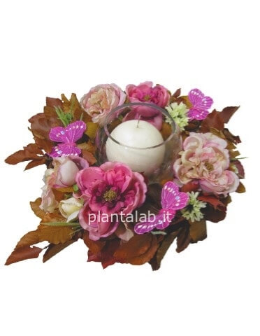 Coroncina autunnale con candela